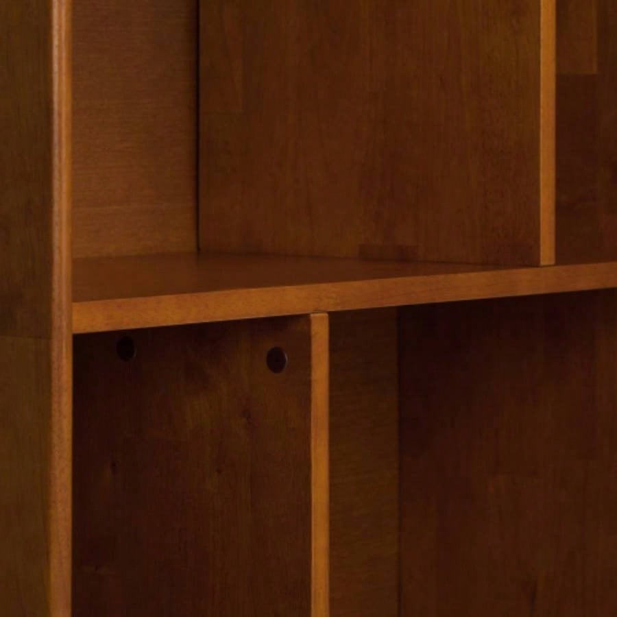 Draper - Mid Wide Bookcase and Storage Unit - Teak Brown