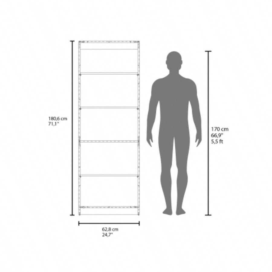 4 - Tier Bookcase with Modern Storage Books and Decor