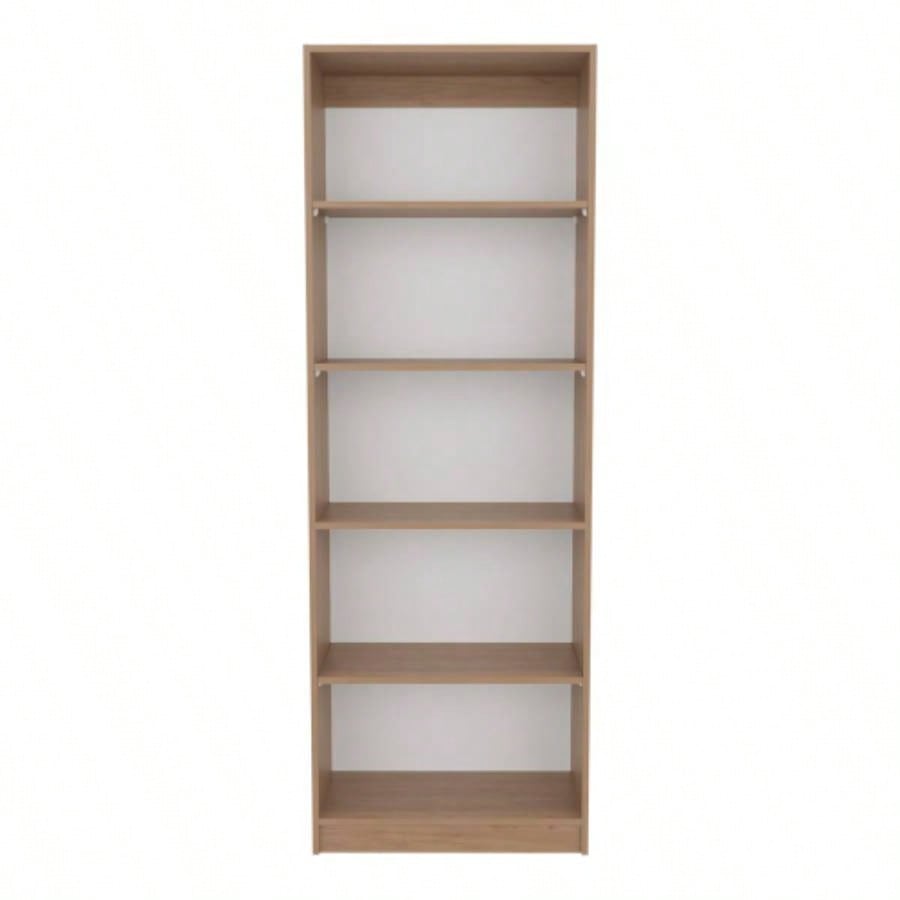 4 - Tier Bookcase with Modern Storage Books and Decor