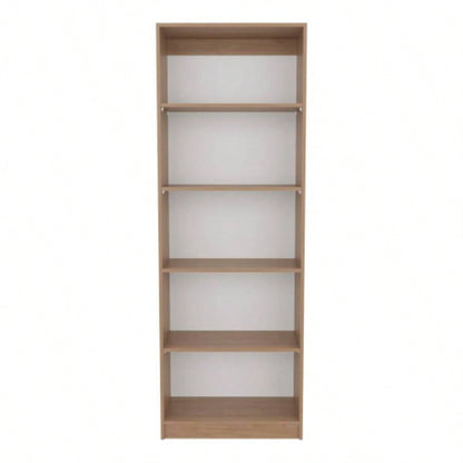 4 - Tier Bookcase with Modern Storage Books and Decor