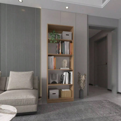 4 - Tier Bookcase with Modern Storage Books and Decor