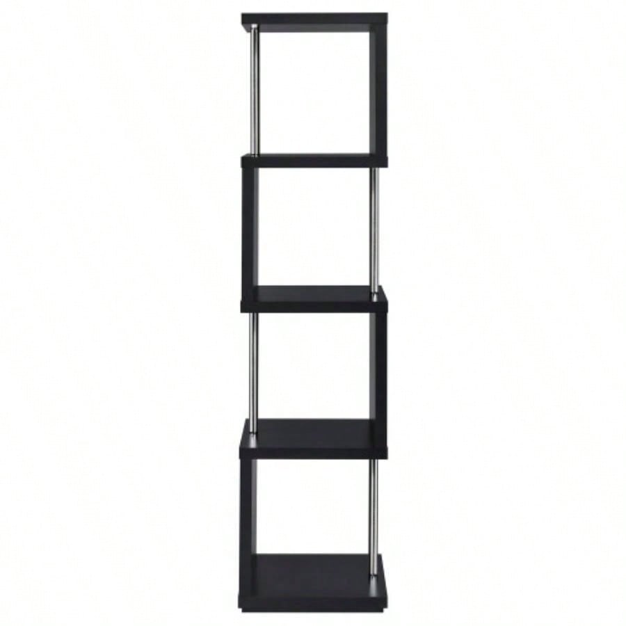 Black and 4 - Tier Bookcase