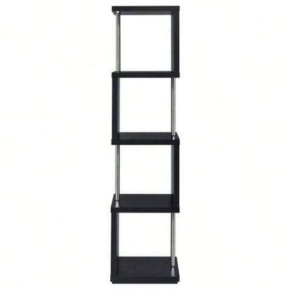 Black and 4 - Tier Bookcase