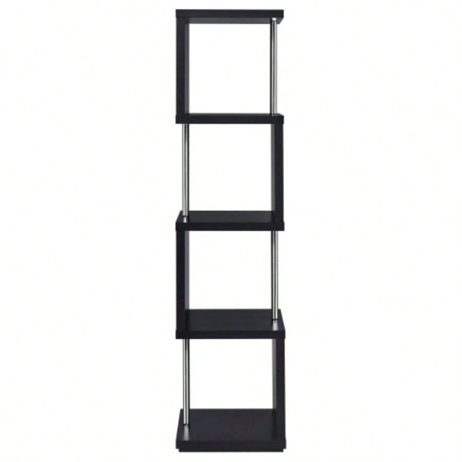 Black and 4 - Tier Bookcase