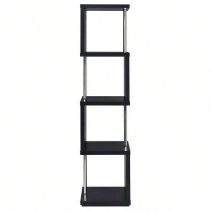 Black and 4 - Tier Bookcase