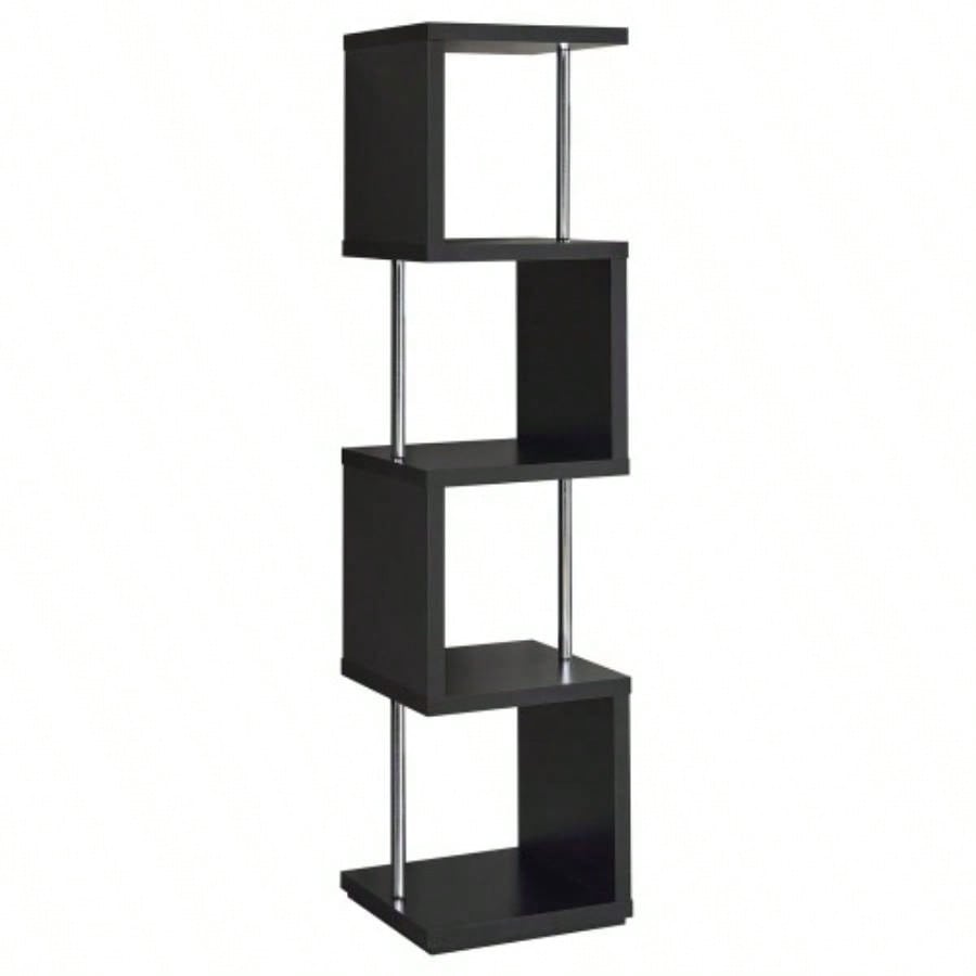 Black and 4 - Tier Bookcase