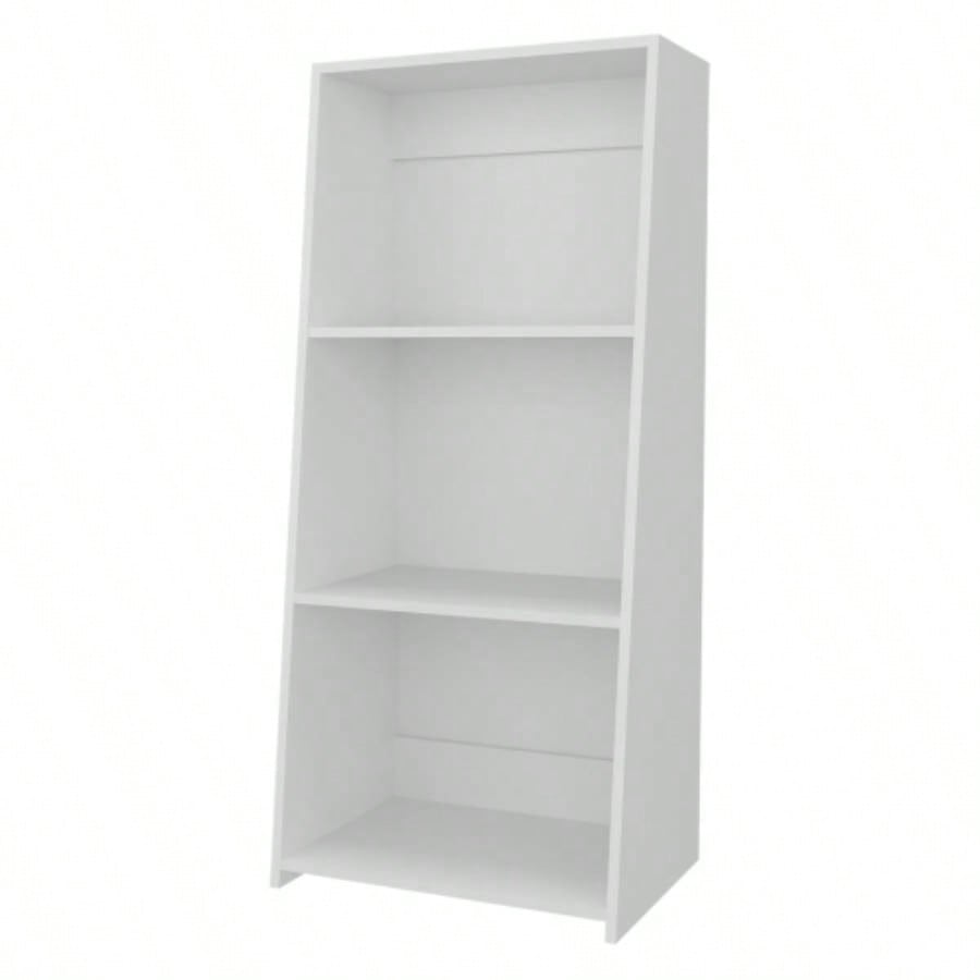 Anthem Bookcase in Melamine with Three Shelves, White