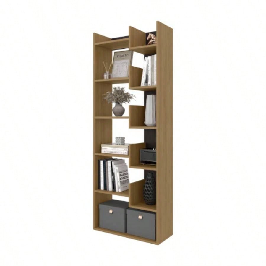 FM FURNITURE Perry Bookcase in Melamine with Open Storage