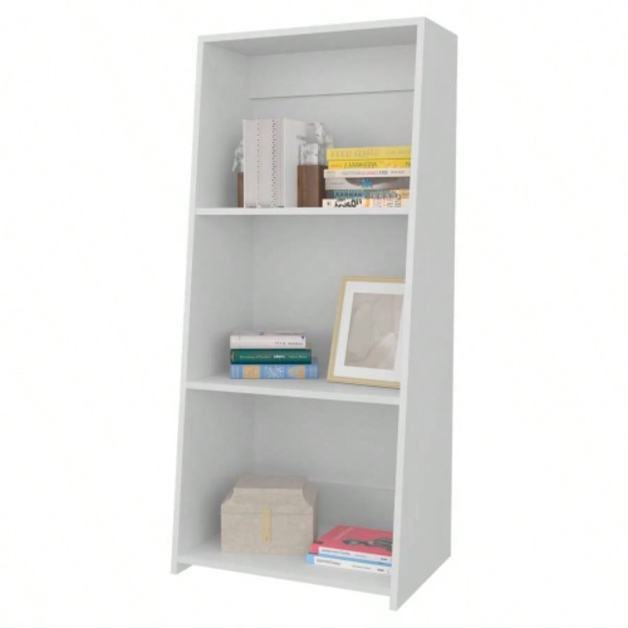 Anthem Bookcase in Melamine with Three Shelves, White