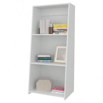 Anthem Bookcase in Melamine with Three Shelves, White