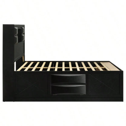 Jazz Black Storage Bed