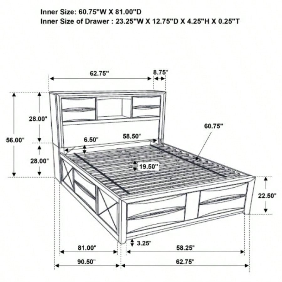Jazz Black Storage Bed
