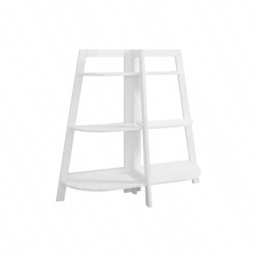 Bookshelf, Bookcase, Etagere, 3 Tier, 48h, Office, Bedroom, White Laminate, Contemporary, Modern