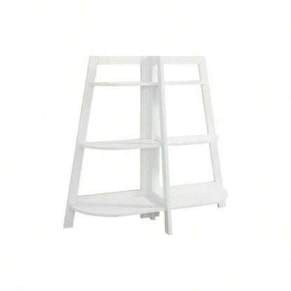 Bookshelf, Bookcase, Etagere, 3 Tier, 48h, Office, Bedroom, White Laminate, Contemporary, Modern