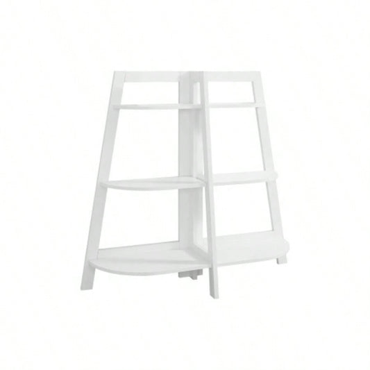 Bookshelf, Bookcase, Etagere, 3 Tier, 48h, Office, Bedroom, White Laminate, Contemporary, Modern
