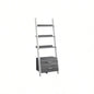 Bookshelf, Bookcase, Etagere, Ladder, 4 Tier, 69h, Office, Bedroom, And White Laminate, Contemporary, Modern