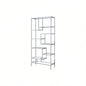 Bookshelf, Bookcase, Etagere, 72h, Office, Bedroom, Tempered Glass, Metal, Contemporary, Modern