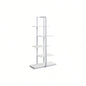 Bookshelf, Bookcase, Etagere, 5 Tier, 60h, Office, Bedroom, White Laminate, Metal, Contemporary, Modern