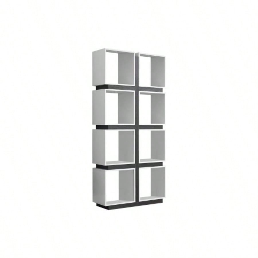 Bookshelf, Bookcase, Etagere, 5 Tier, 71h, Office, Bedroom, And White Laminate, Contemporary, Modern