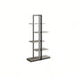 Bookshelf, Bookcase, Etagere, 5 Tier, 60h, Office, Bedroom, Brown Laminate, Black Metal, Contemporary, Modern