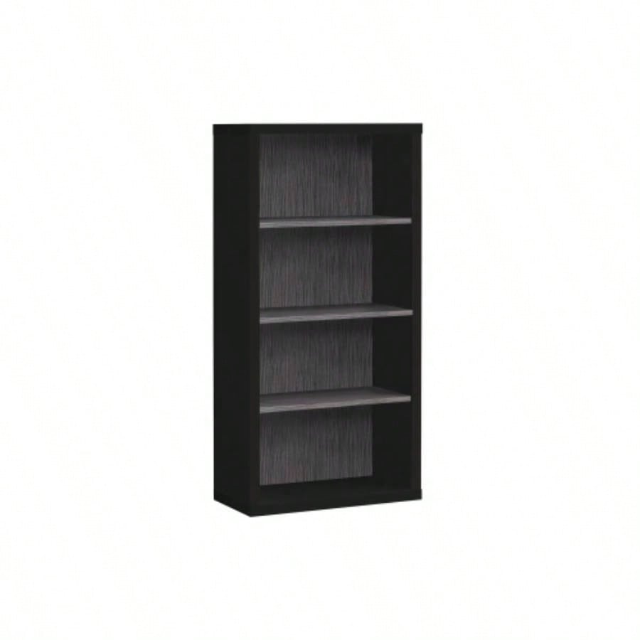 Bookshelf, Bookcase, Etagere, 5 Tier, 48h, Office, Bedroom, Black And Laminate, Contemporary, Modern