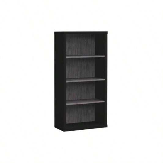 Bookshelf, Bookcase, Etagere, 5 Tier, 48h, Office, Bedroom, Black And Laminate, Contemporary, Modern