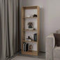 Verdi Bookcase, 5 Shelves, Macadamia/White Manufactured Wood