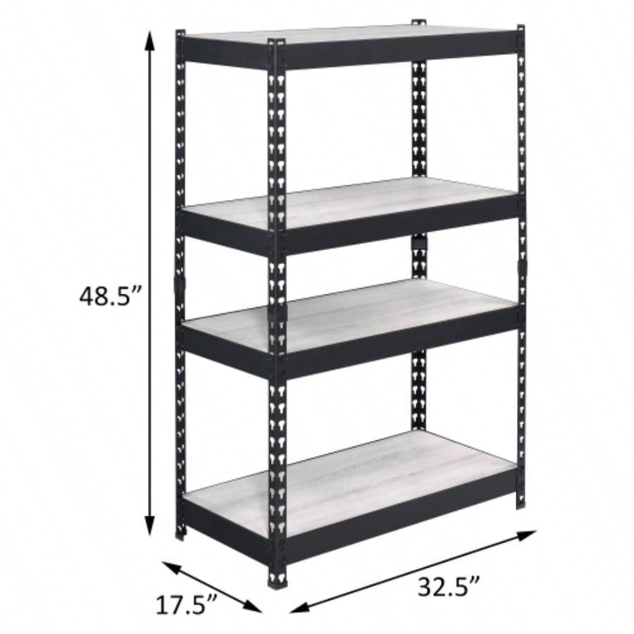 Natural and Black 4 - tier Bookcase
