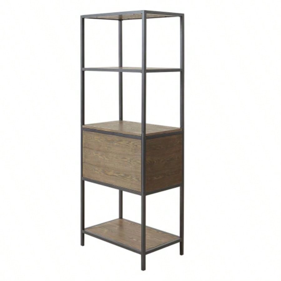 3 - Shelf Bookcase with Storage Cabinet