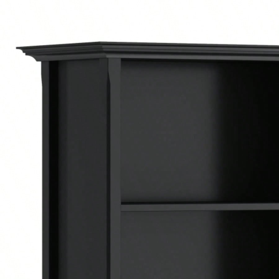 Amherst 30 inch Solid Wood 5 Shelf Bookcase in Black