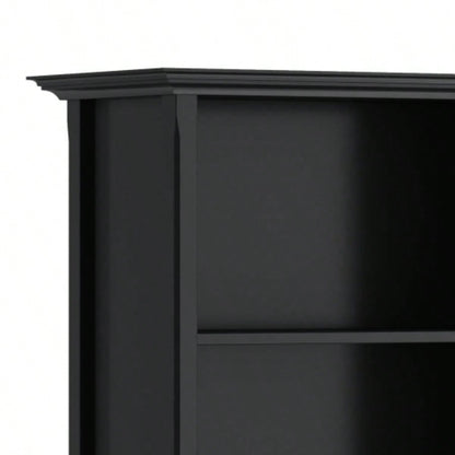 Amherst 30 inch Solid Wood 5 Shelf Bookcase in Black