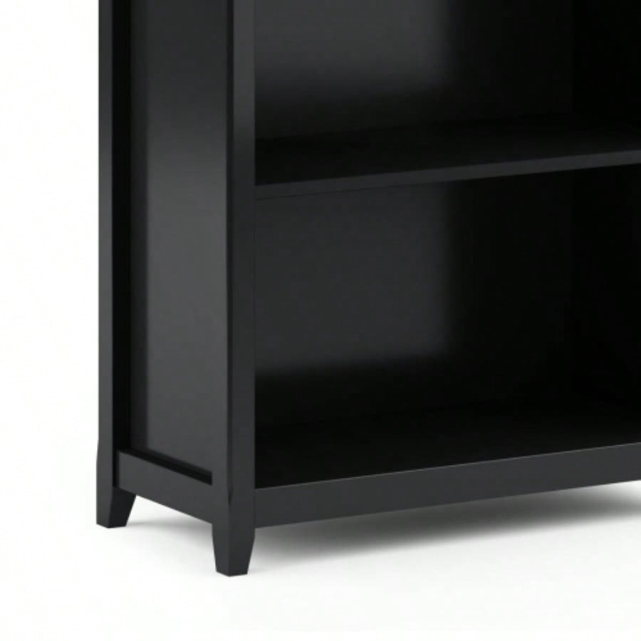Amherst 30 inch Solid Wood 5 Shelf Bookcase in Black