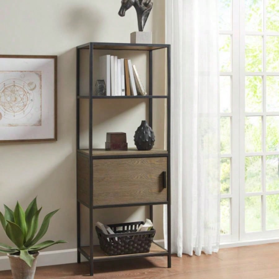 3 - Shelf Bookcase with Storage Cabinet