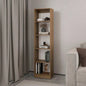 Verdi Bookcase, 5 Shelves, Macadamia/White Manufactured Wood