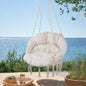 Hammock Chair Macrame Swing 330 Lbs Hanging Cotton Rope Hammock Swing Chair Indoor and Outdoor with Cushion, Beige to is Banned. Weekend can not be shipped, order with caution
