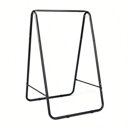 Outdoor Hammock Chair Stand Only, Swing Stand with 2 Hooks, Load 600lbs, Fits Most Hanging Chairs, Black Without Hammock Chair