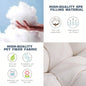 Hammock Chair Swing with Cushion - Outdoor Indoor Hanging Hammock Chair Patio, Porch, Bedroom, Garden, Courtyard, Balcony - Sturdy Steel Bar with Anti - Slip Safety Rings, white