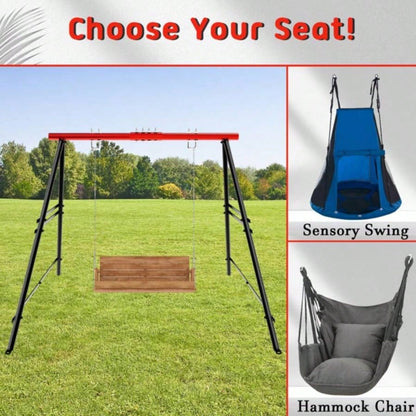 Swing Sets Backyard, Outdoor Porch Swing Frame, Hammock Chair Stand Only, Load 550Lbs A - Frame Swing Stand, Swing Set Patio, Playground, Park, Swing not Include