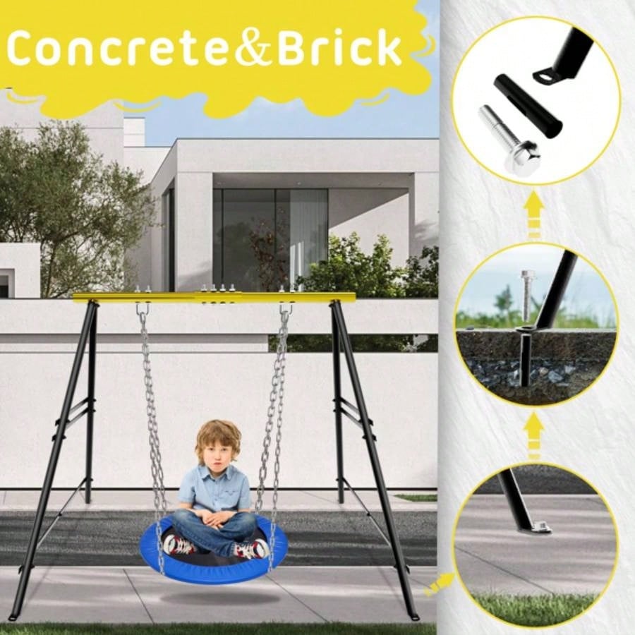 Swing Sets Backyard, Outdoor Porch Swing Frame, Hammock Chair Stand Only, Load 550Lbs A - Frame Swing Stand, Swing Set Patio, Playground, Park, Swing not Include