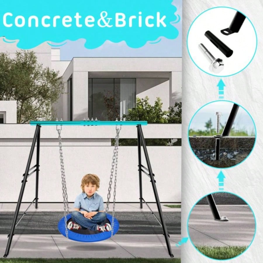 Swing Sets Backyard, Outdoor Porch Swing Frame, Hammock Chair Stand Only, Load 550Lbs A - Frame Swing Stand, Swing Set Patio, Playground, Park, Swing not Include