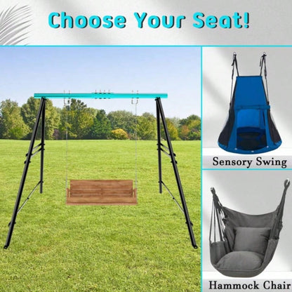 Swing Sets Backyard, Outdoor Porch Swing Frame, Hammock Chair Stand Only, Load 550Lbs A - Frame Swing Stand, Swing Set Patio, Playground, Park, Swing not Include
