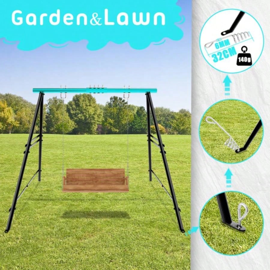 Swing Sets Backyard, Outdoor Porch Swing Frame, Hammock Chair Stand Only, Load 550Lbs A - Frame Swing Stand, Swing Set Patio, Playground, Park, Swing not Include