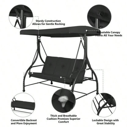 3 - Swing Chairs Convertible Swing Hammock Bed