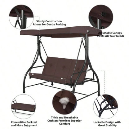 3 - Swing Chairs Convertible Swing Hammock Bed