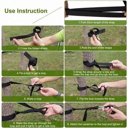 Camping Hammock, Portable Double Hammock with Net, 600lbs Load 2 Persons Hammock/Mosquito Net Outdoor Hiking Camping Hommock Portable Nylon Swing Hanging Bed/ Strap Hook Carry Bag