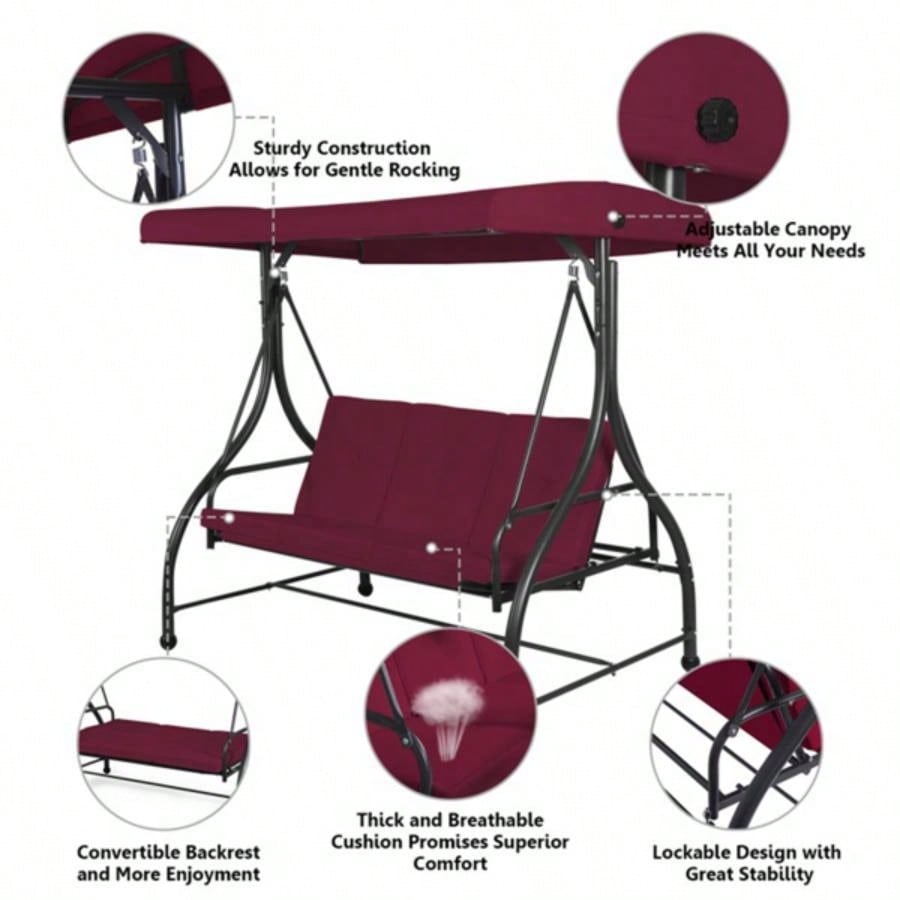 3 - Swing Chairs Convertible Swing Hammock Bed