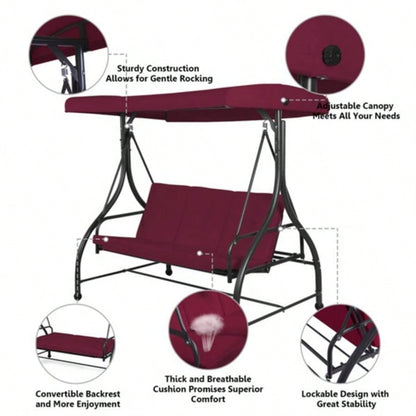 3 - Swing Chairs Convertible Swing Hammock Bed