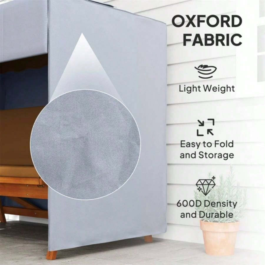 Dark Gray Swing Cover Outdoor Patio Hammock Porch Swing Cover 81x49x65