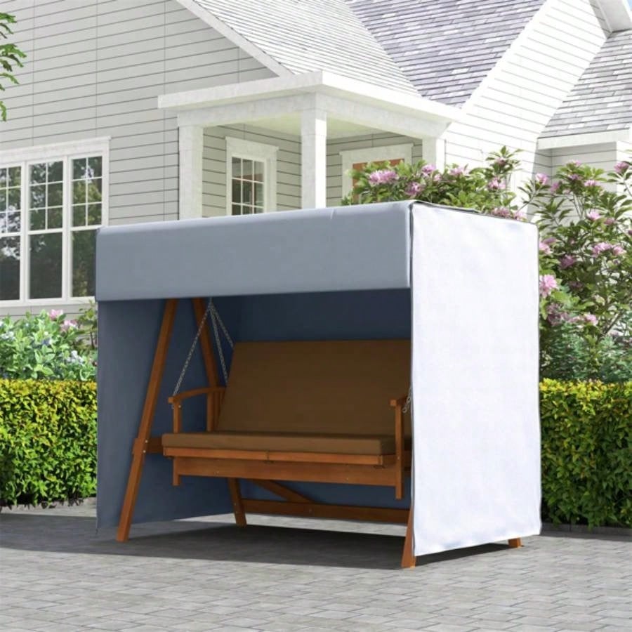 Dark Gray Swing Cover Outdoor Patio Hammock Porch Swing Cover 81x49x65