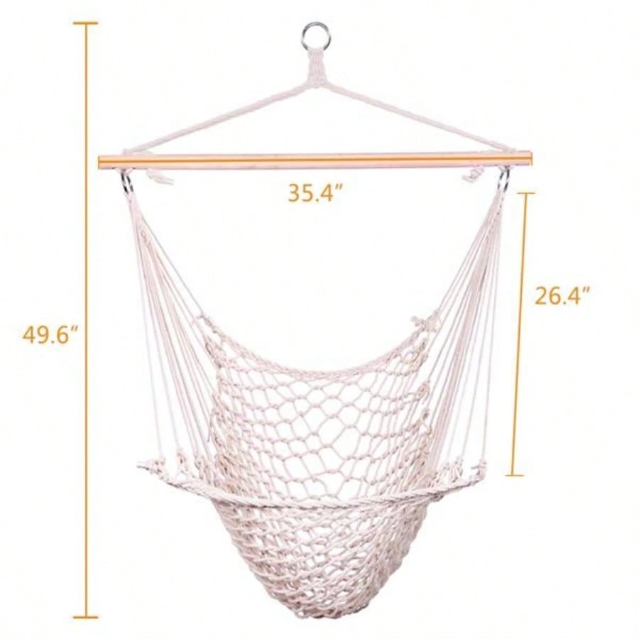 2pcs Hanging Rope/Sky Chair Swing beige